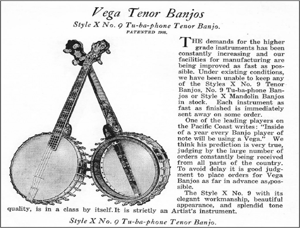 Part of the Style X No. 9 Tubaphone description in the ’1923′ Vega catalogue which was distributed anywhere between 1918 and 1924 according to knowledgeable sources. Drool…